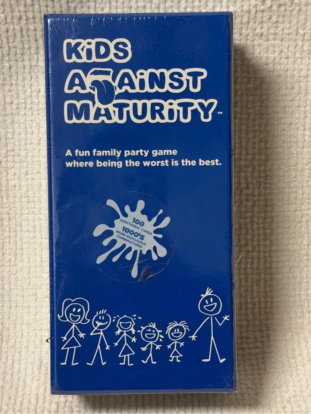 Kids Against Maturity Card Game -Family Party Game Base Set +100Additional Cards